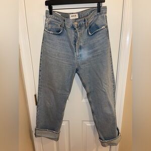 AGolde light wash cuffed Jeans